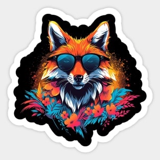 cool fox Sticker